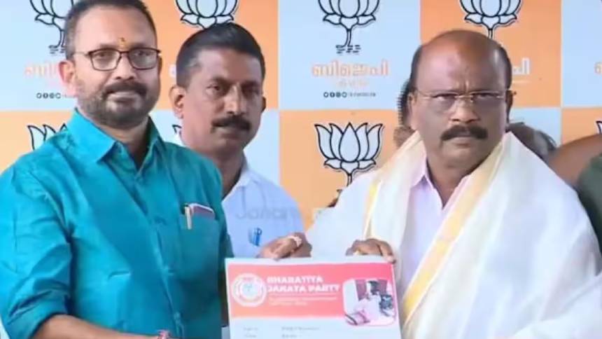 സിപിഎം വിട്ട മധു മുല്ലശേരി ബിജെപിയിൽ ചേർന്നു