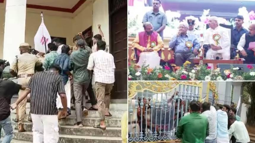 ​ഗവർണർക്കെതിരായ പ്രതിഷേധം; 4 എസ്എഫ്ഐ പ്രവർത്തകർ അറസ്റ്റിൽ, ജാമ്യത്തിൽ വിട്ടു