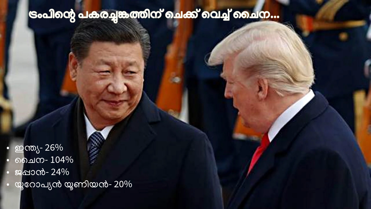 ട്രംപിന്റെ പകരച്ചുങ്കത്തിന് ചെക്ക് വെച്ച് ചൈന